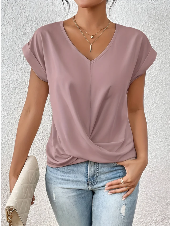 T-SHIRT CASUAL COLLO A CUORE