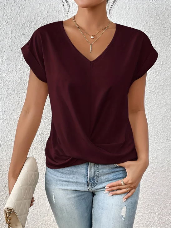 T-SHIRT CASUAL COLLO A CUORE